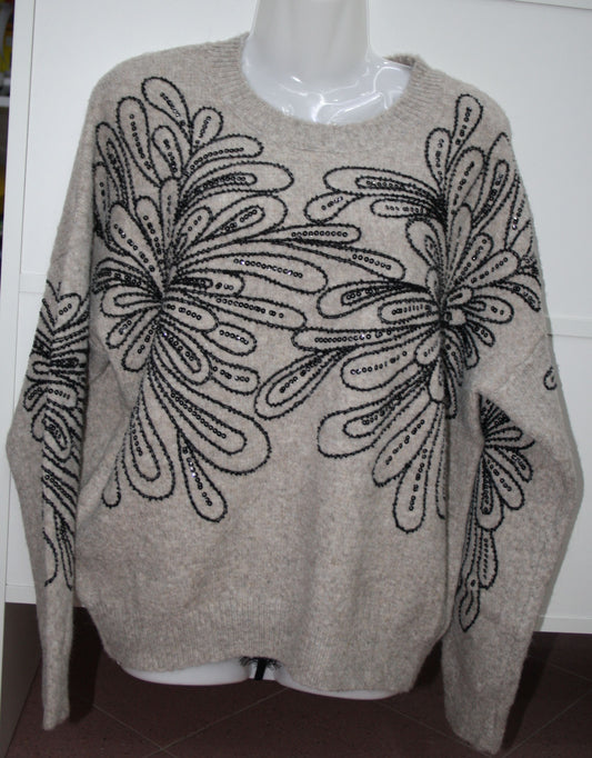 LA BOUTIQUE MAGLIONE RILIEVI PAILLETTES