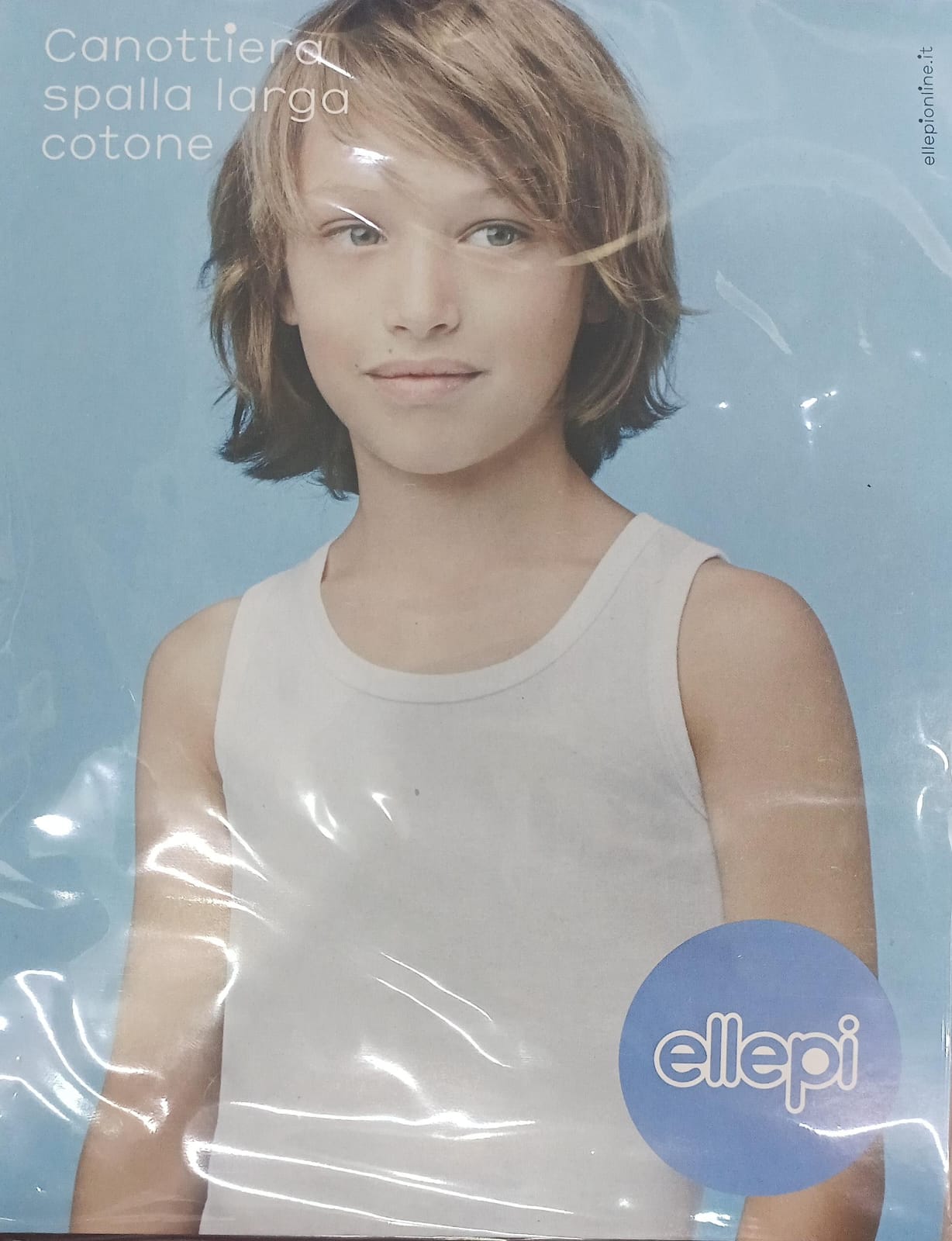 ELLEPI CANOTTIERA SPALLA LARGA IN COTONE